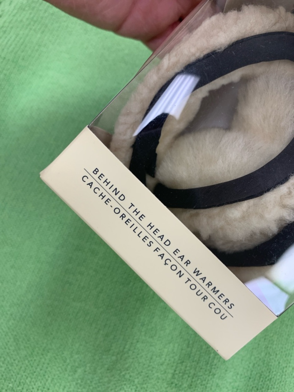UGG Green and Cream Shearling Earmuffs - Picture 3 of 8